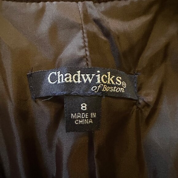 Chadwicks Of Boston Womens Brown Corduroy Blazer Coat Size 8 - Picture 5 of 7